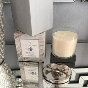 Michael Aram Silver Orchid Candle